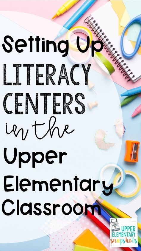 Literacy centers aren't just for little kids! Find out how to set up literacy centers in your upper elementary classroom, to enrich your reading program in this post for 3rd - 5th grade teachers. Fables Activities, English Created Resources, Elementary Literacy Activities, Upper Elementary Reading, 5th Grade Writing, Teaching 5th Grade, Teaching Third Grade, Learning Stations, 5th Grade Classroom