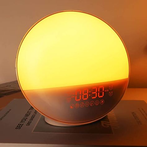 Sunrise Alarm, Light Alarm Clock, Kids Alarm Clock, Sunrise Alarm Clock, Clock For Kids, Light For Bedroom, Radio Alarm Clock, Sleep Aid, Color Changing Lights