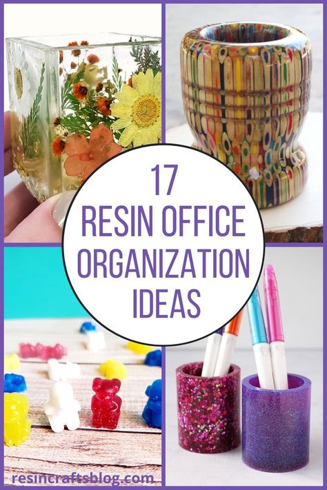 Resin Mold Storage Ideas, Resin Storage Ideas, Resin Workspace, Resin Office Supplies, Resin Crafts Ideas Inspiration, Unique Resin Ideas, Paper Weights Diy, Resin Jewlery, Diy Bookends