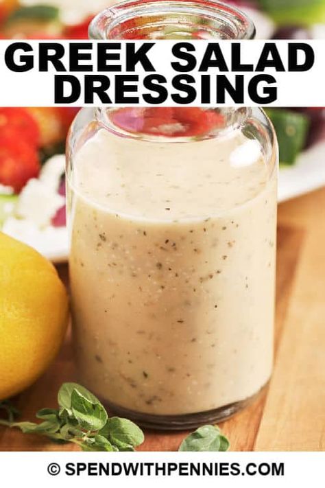 Restaurant Greek Salad Dressing, Recipe For Greek Salad Dressing, Creamy Italian Dressing Greek Yogurt, Abc Pizza Greek Salad Dressing, Greek Feta Salad Dressing, Vegetable Dressing Recipes, Creamy Greek Salad Dressing Recipe, Meditterean Salad Dressing Recipe, How To Make Greek Salad Dressing