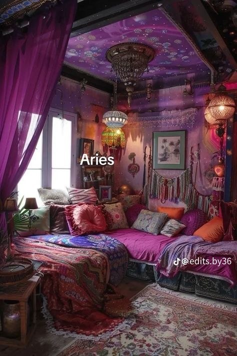 Whimsigoth Room, Purple Room, Orange Rooms, Dream Bedroom Inspiration, Purple Rooms, Indian Aesthetic, Room Ideas Bedroom, Dream Bedroom, Bedroom Makeover