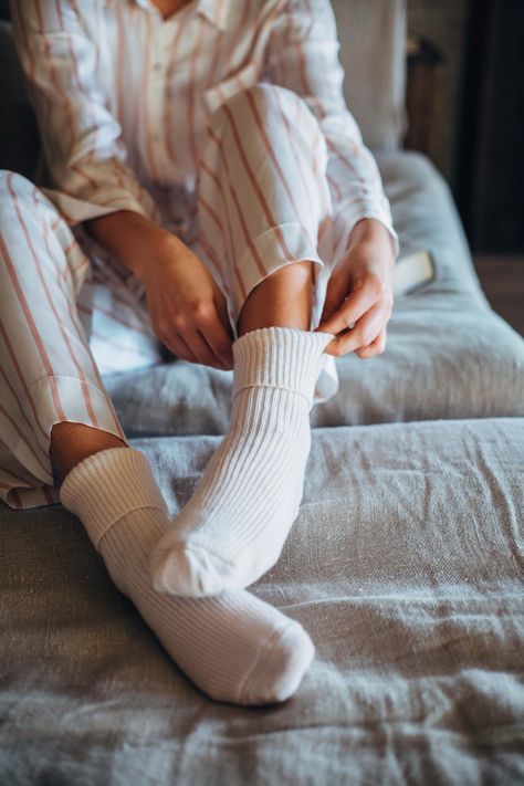 Socks Photoshoot, Socks Photography, Celebrity Casual Outfits, Bed Socks, Cashmere Socks, Cashmere Accessories, Soft Sock, Classy Casual, Knitwear Design