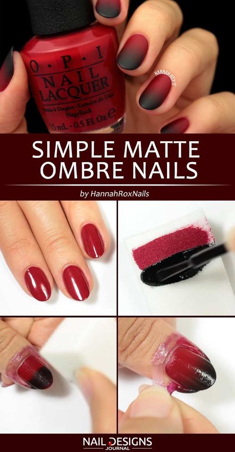 Ombre Nail Diy, Ombre Nails Tutorial, Matte Make Up, How To Do Ombre, Diy Nails Easy, Ombre Gel Nails, Diy Ombre, Classy Nail Designs, Nail Designs Tutorial