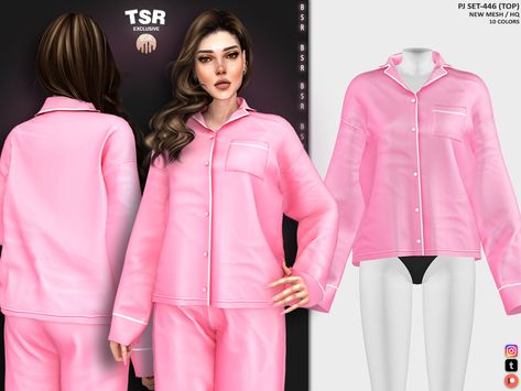 the sims 4 Sims 4 Pj Set, Sims 4 Pj, Sims 4 Cc Clothes Female Shirt, Pelo Sims, Free Sims 4, Sims 4 Expansions, Tumblr Sims 4, Sims 4 Dresses, Sims Four