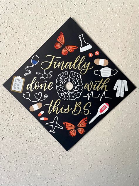 Funny Nurse Grad Caps, Nurse Graduate Cap Ideas, Funny Nursing School Graduation Cap, Peds Nursing Graduation Cap, Nursing Cap Ideas Graduation, Psych Nurse Grad Cap, Healthcare Management Graduation Cap, Health Administration Graduation Cap, Public Health Grad Cap