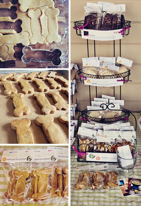 {a breath} bake sale success + {a recipe} gluten free pumpkin peanut butter dog biscuits Bake Sale Displays, Dog Treat Packaging, Peanut Butter Dog Biscuits, Dog Treat Business, Bake Sale Treats, Pumpkin Peanut Butter, Cake Stall, Treat Business, Bake Sale Ideas