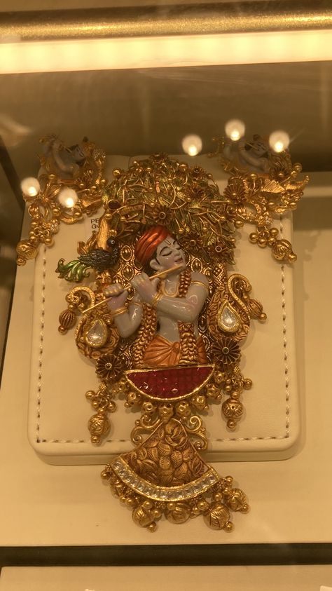 Krishna Pendant Gold, Krishna Pendant, Timeless Jewellery, Diamond Pendant Jewelry, Modern Gold Jewelry, Baby Krishna, Golden Jewelry, Radhe Radhe, Gold Locket