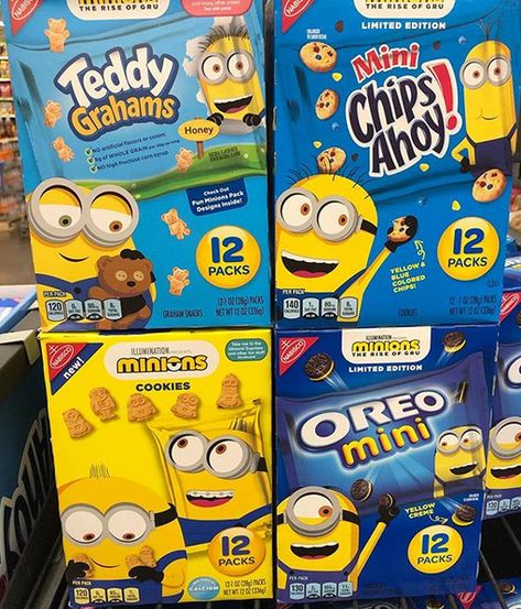 Mini Chips Ahoy, Minions Cookies, Minions Merchandise, Minion Cookies, Bedroom Design Luxury, Gourmet Lollipops, Minion Toy, Teddy Grahams, Minion Banana