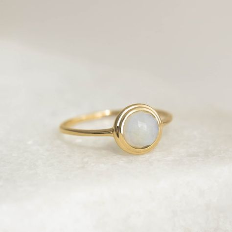 Moonstone Ring 14k Gold - Zosia Moonstone Ring, The Rainbow, Rainbow Moonstone, Moonstone, Gold Rings, Rainbow, Ring, Gold