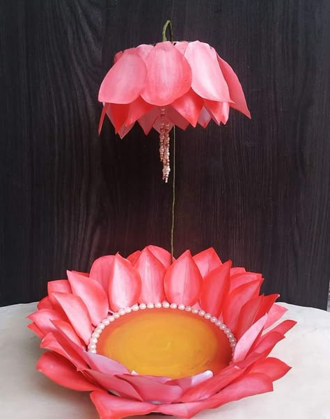 Decoration | Flower decorations diy, Diy diwali decorations, Diy crafts for gifts Kanha Decoration Ideas, Hibiscus Flower Ganpati Decoration, Ganesh Chaturthi Aarti Thali Decoration, God Decoration Ideas At Home, Ganpati Aasan Decoration, New Ganpati Decoration Ideas, Ganpati Decoration Theme At Home, Creative Ganpati Decoration At Home, Bappa Decoration