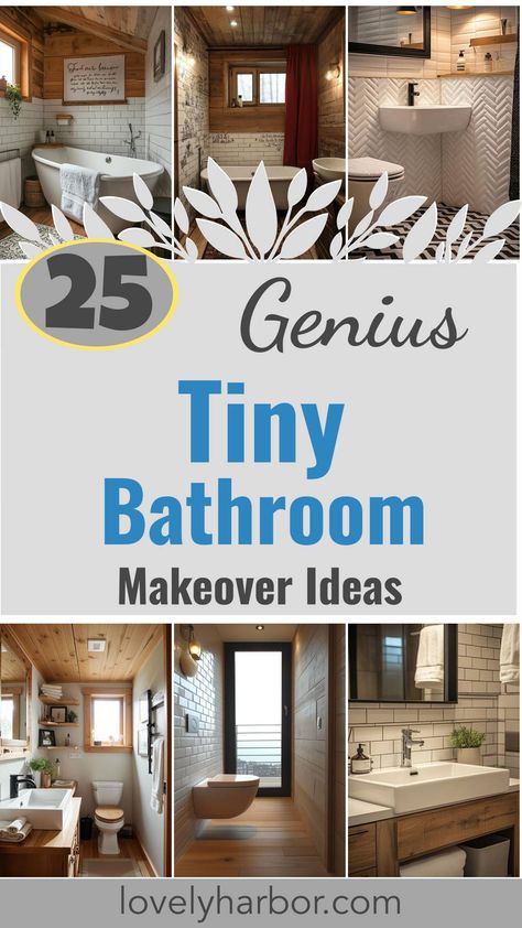 25 Genius Tiny Bathroom Ideas For Your Makeover Petite Bathroom Ideas, Small Bathroom High Ceiling, Tiny Bathroom Design Ideas, Guess Bathroom Ideas Decor Small Spaces, Bathroom Upgrade Ideas, Really Small Bathroom Ideas, Decorating Small Bathrooms, Tiny Bathroom Storage Ideas, Decorating A Small Bathroom