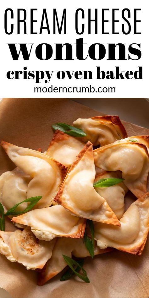 Baked Wontons, Baked Cream Cheese, Cream Cheese Wontons, Cheese Wontons, Wonton Recipes, At The Restaurant, Wontons, The Crab, Main Event