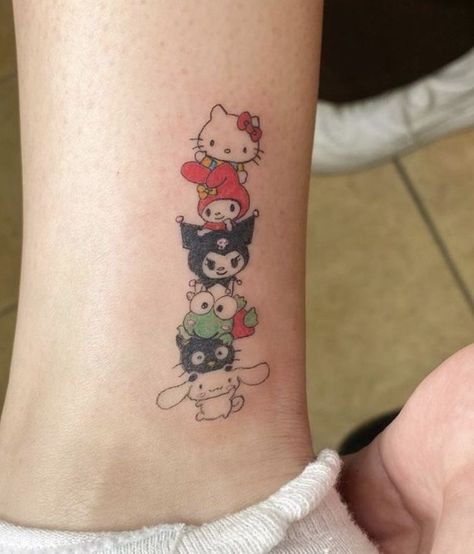 Hello Kitty Tattoo, Kitty Tattoo, Relationship Tattoos, Hello Kitty Tattoos, Cute Tats, Kawaii Tattoo, Cute Little Tattoos, Cute Tiny Tattoos, Poke Tattoo