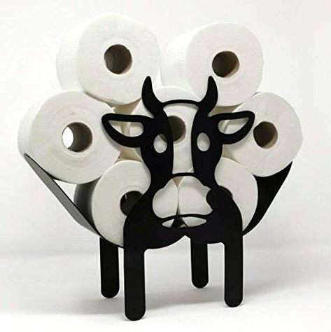 Cow Themed Bathroom, Cow Bathroom Decor Ideas, Cow Bathroom Decor, Cow Room, Cow Bathroom, Cow Things, Loo Roll Holders, Western Bathroom, Metal Cow