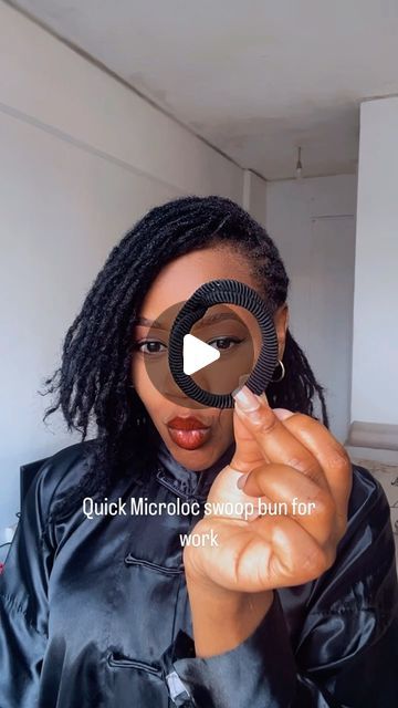 Jovânia (Jo-va-nee-yah) on Instagram: "Honestly I never was a big fan of the swoop, cause I thought it didn’t look good on me. But babyyy…call me Swoopiana 🫶🏾  #microlocsuk #microlocsjourney #microlocks #locappreciation #locnation #microlocstyles #microlocks #tinylocs" Microloc Ponytail Styles, Locs In A Bun Black Women, Microlocs Hairstyles Short, Hairstyles For Short Microlocs, Microloc Styles Short, Microloc Hairstyles For Women, Micro Loc Hairstyles For Women, Color Microlocs, Microlocks Styles