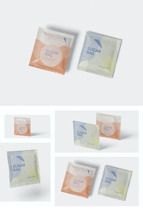 Sugar Packaging Design, Sugar Packaging, Package Mockup, Tea Packaging Design, Packaging Pouch, Drink Design, Pouch Packaging, Mask Sheet, Drinks Design