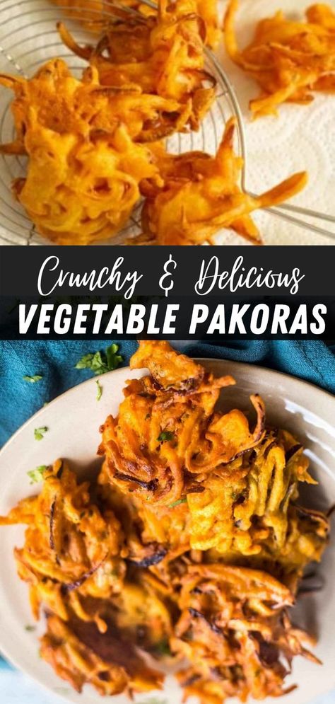 Veggie Pakora Recipe, Air Fryer Pakora, Easy Pakora Recipe, Veg Pakora Recipe, Vegetable Pakora Recipe Indian, Onion Pakora, Indian Dinner Menu, Cabbage Pakoda Recipe, Onion Pakora Recipe