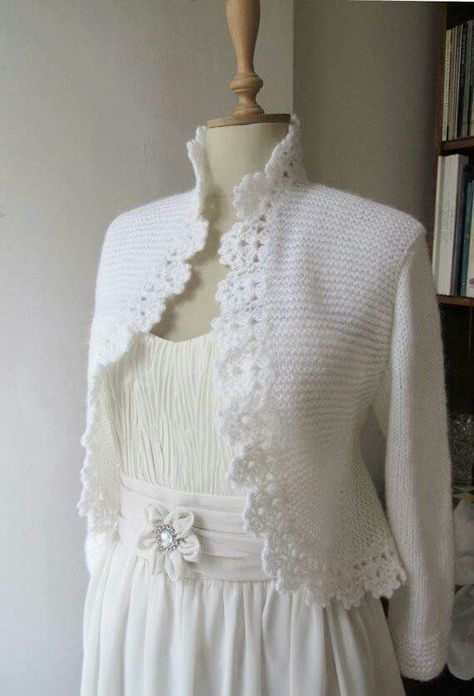 Bolero Bolero Haken, Knit Bolero, Bolero Pattern, Bolero Wedding, Cardigan Design, Crochet Bolero, Crochet Coat, Crochet Jacket, Crochet Woman