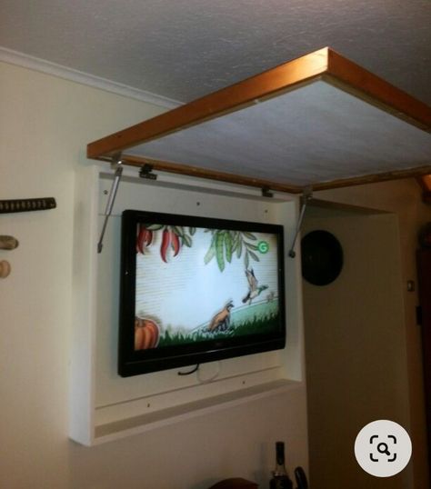 Tv Cover Up, Hidden Tv Cabinet, Best Tv Wall Mount, Tv Enclosure, Outdoor Tv Cabinet, Hide Tv, Decor Around Tv, Tv Over Fireplace, Hidden Tv