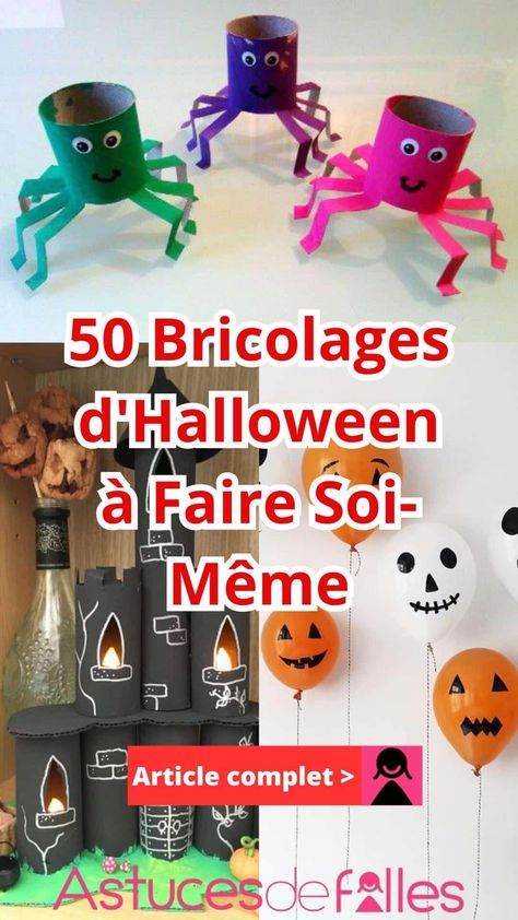 50 Bricolages d'Halloween à Faire Soi-Même 45 Bricolage Halloween, Spooky Party, Theme Halloween, Heavy Lifting, Diy Halloween, Halloween Diy, Halloween Decorations, Dates, Halloween Costumes