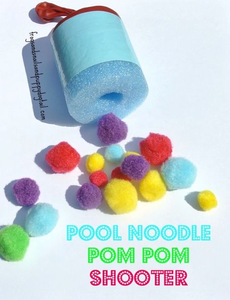 DIY Pool Party Ideas - DIY Pool Noodle Pom Pom Shooter - Easy Decor Ideas for Pools - Best Pool Floats, Coolers, Party Foods and Drinks - Entertaining on A Budget - Step by Step Tutorials and Instructions - Summer Games and Fun Backyard Parties http://diyjoy.com/diy-pool-party-ideas Noodles Ideas, Pool Noodle Crafts, Rainy Day Fun, Pool Noodle, Diy Pool, Pool Noodles, Business For Kids, Craft Activities, Summer Activities