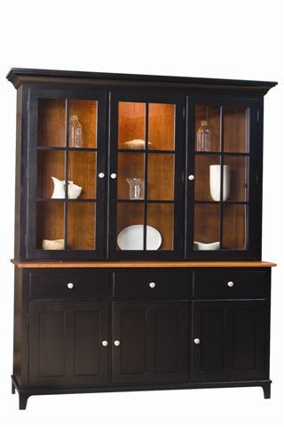 China Cabinet Redo, Painted China Cabinets, Redo Cabinets, Hutch Makeover, Dining Room Hutch, Amish Furniture, Glass Cabinet Doors, Shaker Style, Refinishing Furniture