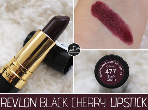 A Drugstore Miss: Revlon Black Cherry Lipstick Fall Lippies, Revlon Black Cherry, Black Cherry Lipstick, Cherry Lipstick, Fall Lips, Fall Lipstick, Painted Face, Beauty Therapy, Black Lips