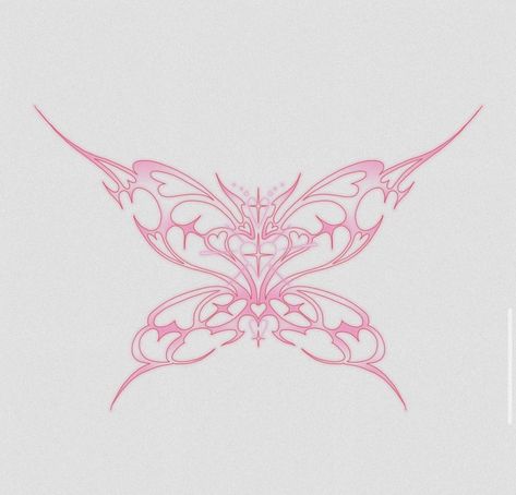 aesthetic tattoo | Flower tattoo by  Mustafa Provost Pink Butterfly Flower Tattoo, Cyberpunk Butterfly Tattoo, Cybersigil Butterfly, Butterfly Fairy Tattoo, Y2k Butterfly Tattoo, Fairy Wing Tattoos, Art Tattoo Ideas, Small Dragon Tattoos, Small Dragon