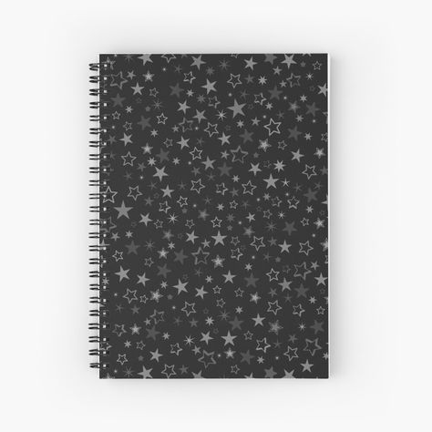 "Mini Black and White Stars Pattern " Spiral Notebook by FickleMuse | Redbubble Mini Spiral Notebook, School Moments, Mini Black And White, Pattern Journal, Black And White Stars, Stars Pattern, Star Words, Mini Notebooks, White Stars