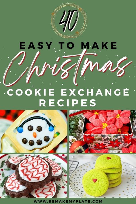 Best Christmas Cookie Swap Recipes, Easy Cookie Exchange Ideas, Xmas Cookie Exchange Ideas, Easy Cookie Exchange Recipes Simple Christmas Treats, Cookies Exchange Recipes, Cookie Tray Ideas, Easy Cookie Exchange Recipes, Easy Cookie Ideas, Christmas Cookie Exchange Ideas