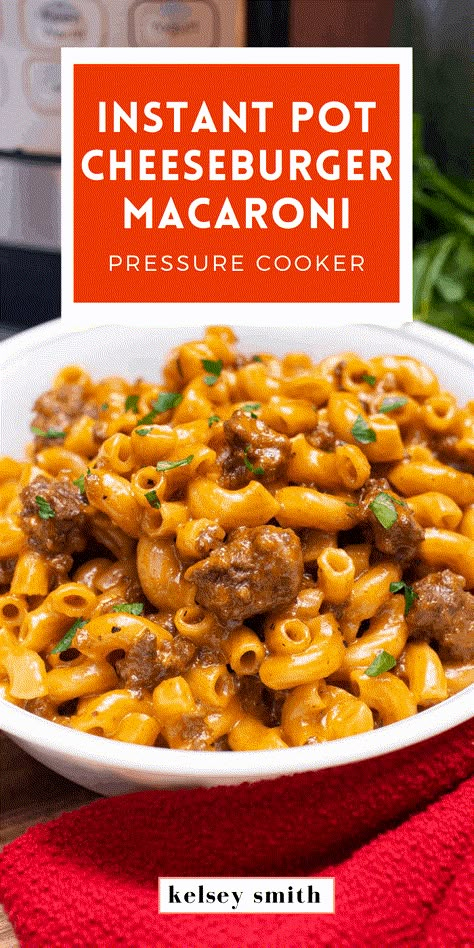 Instant Pot Cheeseburger Macaroni Instant Pot Cheeseburger Macaroni, Macaroni Hamburger, Macaroni Beef, Alabama Decor, Cheeseburger Macaroni, Hamburger Helper Recipes, Instapot Meals, Instant Pot Pasta, Mustard Powder