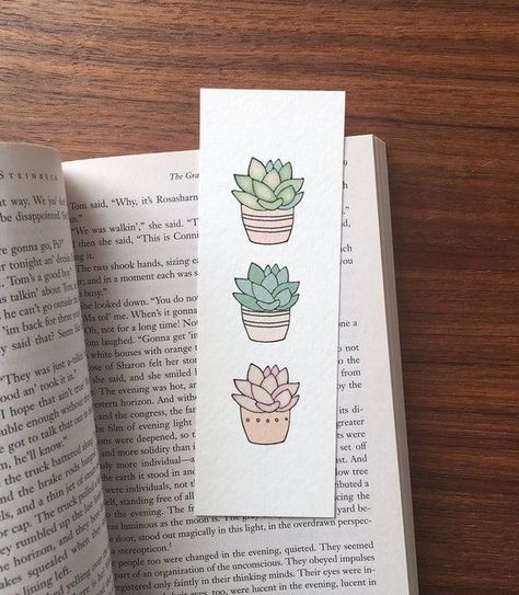 Succulent Bookmark, Succulent Quotes, Lil Drawings, Plant Bookmark, Cute Bookmark, Cute Mothers Day Gifts, Bookmark Ideas, Creative Journaling, Creative Bookmarks