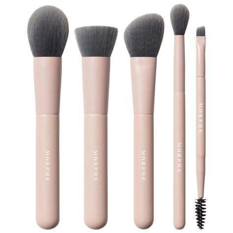 Travel Shaping Essentials Bamboo & Charcoal-Infused Travel Brush Set - Morphe | Sephora Stalking Stuffers, Morphe Makeup Brushes, Eyeshadow Blending Brush, Beauty Pouch, Eyeshadow Blending, Travel Brush, Beauty Works, Get Glam, Morphe Brushes