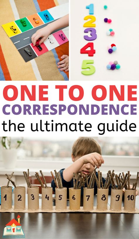 Montessori One To One Correspondence, One To One Counting Preschool, Counting One To One Correspondence, Preschool Quantifying Activities, Teaching One To One Correspondence, Preschool One To One Correspondence, Numeracy For Kindergarten, One To One Correspondence Activities Preschool, 1:1 Correspondence Kindergarten