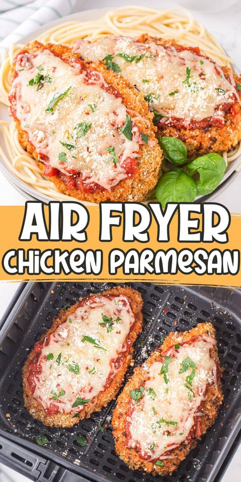 Easy Air Fryer Chicken Parmesan, Chicken Parm Air Fryer, Air Fry Chicken Parmesan Recipe Easy, Chicken Parm Bites Air Fryer, Chicken Tender Parmesan Recipe Air Fryer, How To Make Chicken Parmesan In Air Fryer, Taste Of Home Air Fryer Chicken Parmesan, Air Fryer Chicken Parmesan, Ninja Grill