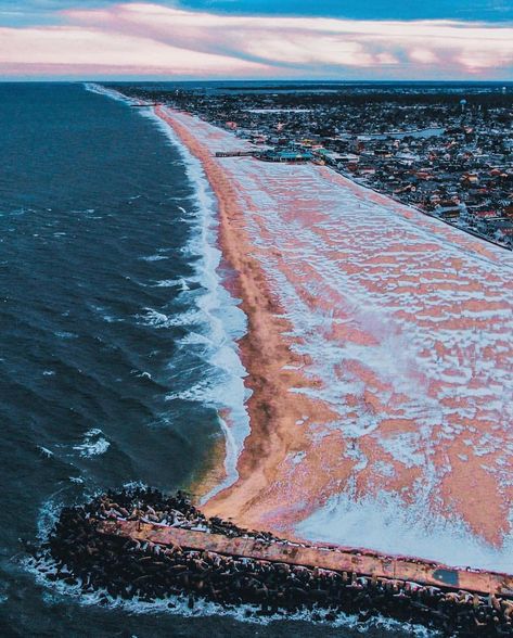 Point Pleasant Beach winter, Manasquan Inlet NJ Point Pleasant Beach Nj, Beach Winter, Nj Beaches, Point Pleasant Beach, Point Pleasant, Asbury Park, Travel Postcard, Spring Lake, Lake Water