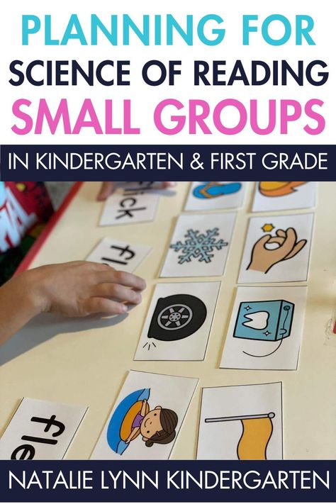 Are you looking to streamline your small group lesson plans? Let me walk you through planning and writing Science of Reading small group lesson plans for your kindergarten or first grade classroom. Learn who reading small groups are for, what you need to do before planning science of reading small groups, how to write science of reading small group lesson plans, and the parts of a science of reading small group. Learn how to write the best science of reading small group lesson plans here. Reading Groups Kindergarten, Small Group Instruction Kindergarten, Reading Centers 1st Grade Small Groups, Kindergarten Literacy Small Group, Small Group Lesson Plan Template Free, Science Of Reading Lesson Plan, Science Of Reading First Grade Small Group, Science Of Reading Small Groups, Guided Reading Activities Kindergarten