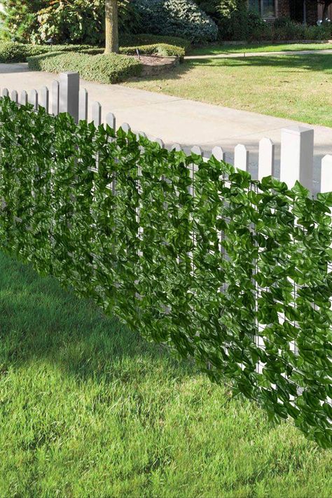 DearHouse Artificial Ivy Privacy Fence Wall Screen, 39.3x236.2inch Artificial Hedges Fence and Faux Ivy Vine Leaf Decoration for Outdoor Garden Decor Leaf Fence, Ivy Privacy Fence, Outdoor Fence Decor, Fence Screen, Privacy Fence Screen, Green Fence, Artificial Hedges, Balcony Decoration, Fence Screening