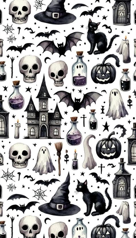 Iphone Halloween Wallpaper, Whatsapp Wallpapers Hd, Image Halloween, Halloween Wallpaper Backgrounds, Halloween Wallpaper Cute, Halloween Facts, Witchy Wallpaper, Halloween Wallpaper Iphone, Skull Wallpaper