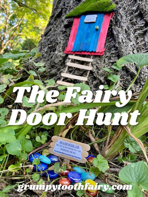 The Fairy Door Hunt Fairytale Scavenger Hunt, Fairy Scavenger Hunt, Fairy Treasure Hunt, Fairy Scavenger Hunt For Kids, Enchanted Forest Crafts For Kids, Forest Crafts, Enchanted Forest Party, Summer Camp Themes, Enchanted Forest Theme