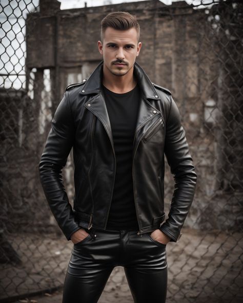 Sophisticated Men, Mens Leather Shirt, Biker Design, Leather Jacket Biker, Leather Fashion Men, Wonderland Artwork, Men Bodies, Tight Leather Pants, Mens Leather Clothing