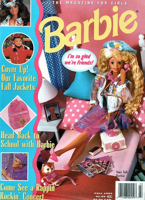 Barbie - The Magazine For Girls - Fall 1992 | Barbie - The M… | Flickr School Barbie, Barbie Magazine, Pig Girl, Barbie 80s, Barbie Books, Barbie 90s, Barbie Box, 3d Figures, Vintage Barbie Clothes