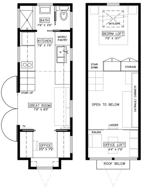 Light Haus Tiny House Plans for Tall People Tiny House Trailer Plans, House Plan With Loft, Small Tiny House, Tiny House Interior Design, Tiny House Loft, Tiny House Layout, Tiny House Plan, A Small House, Tiny House Trailer