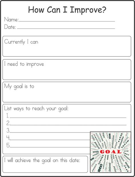 Self Esteem Worksheet for Adults Self Improvement to Help Achieve Goals Your therapy source Goal Sheet, Self Esteem Worksheets, School Social Work, Counseling Activities, Counseling Resources, Therapy Worksheets, School Counseling, School Counselor, Therapy Activities