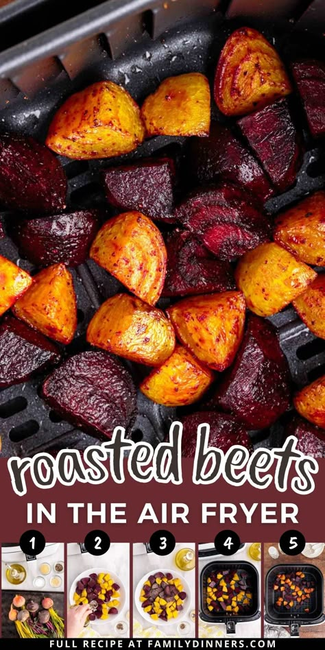 Beets Air Fryer Recipes, Air Fryer Beets Roasted, Fried Beets Recipe, Canned Beets Recipe, Air Fryer Beets, Roasted Beats, Recipe Vegetables, Roasted Beets And Carrots, Cooking Beets