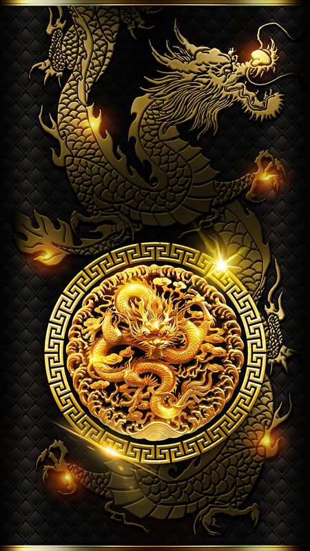 Steampunk Wallpaper, Chinese Background, Dragon Wallpaper, Lucky Wallpaper, Yin Yang Tattoos, Wallpaper Images Hd, Dragon Artwork Fantasy, Dragon Images, Golden Dragon