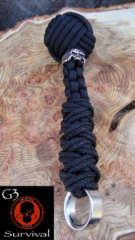 Self Defense Tips, 550 Cord, Paracord Knots, Paracord Keychain, Rope Knots, Tactical Survival, Zombie Survival, Paracord Projects, Micro Macramé