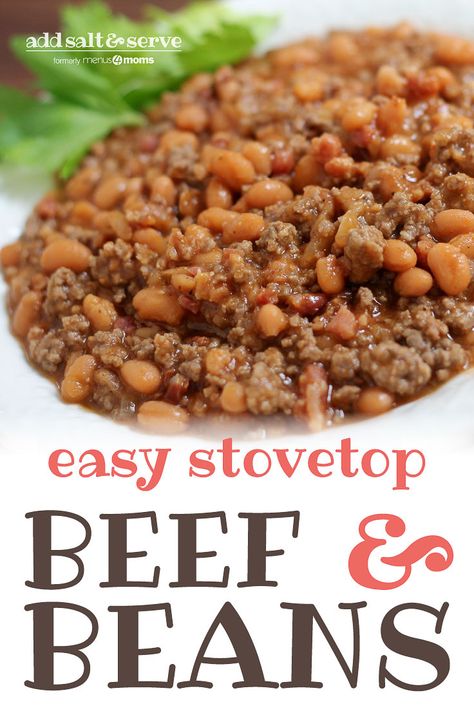 Easy and affordable, Beef and Beans is a stovetop meal that you may remember from your childhood. Its simple ingredients and easy prep make it a good meal for a busy night. #quickandeasy #stovetopmeals #groundbeef Pinto Bean Soup Recipes, Bake Beans, Beef And Beans, Bbq Beans, Cheap Family Meals, One Pot Dinners, Bean Soup Recipes, Easy Eat, Cooking For Beginners