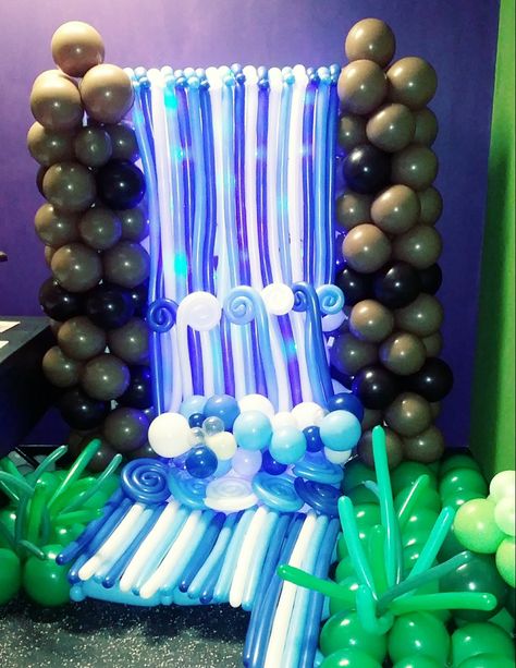 Balloon Waterfall, Rainforest Birthday, Children Party, Balloon Ideas, Balloon Diy, Kids Party, Birthday Parties, Balloons, Wedding Ideas