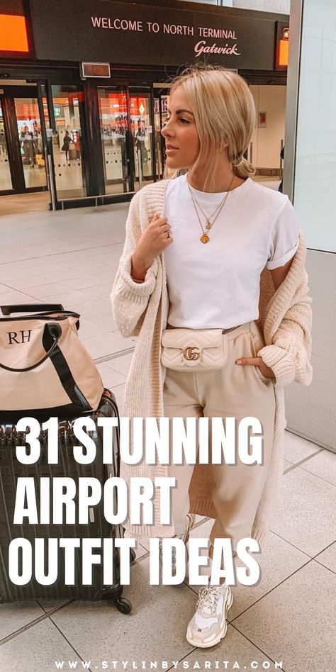 airport outfit ideas Cute Travel Clothes, Airport Outfit Vacation, Spring Break Airport Outfit, Airport Outfit Going To Hawaii, Stylish Weekend Outfits, Travel Cute Outfit, Honeymoon Flight Outfit, Airport Vacation Outfits, Trendy Airport Outfits Travel Style